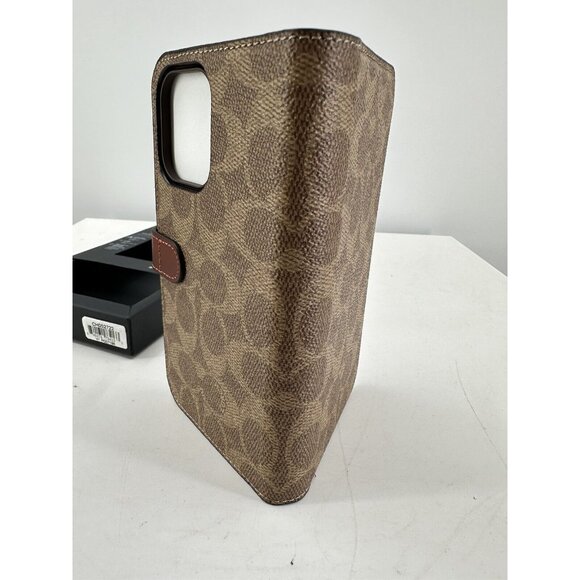 COACH NEW YORK Folio Wallet Detachable Case For Apple iPhone 15 Pro Max (Tan) - Picture 7 of 9